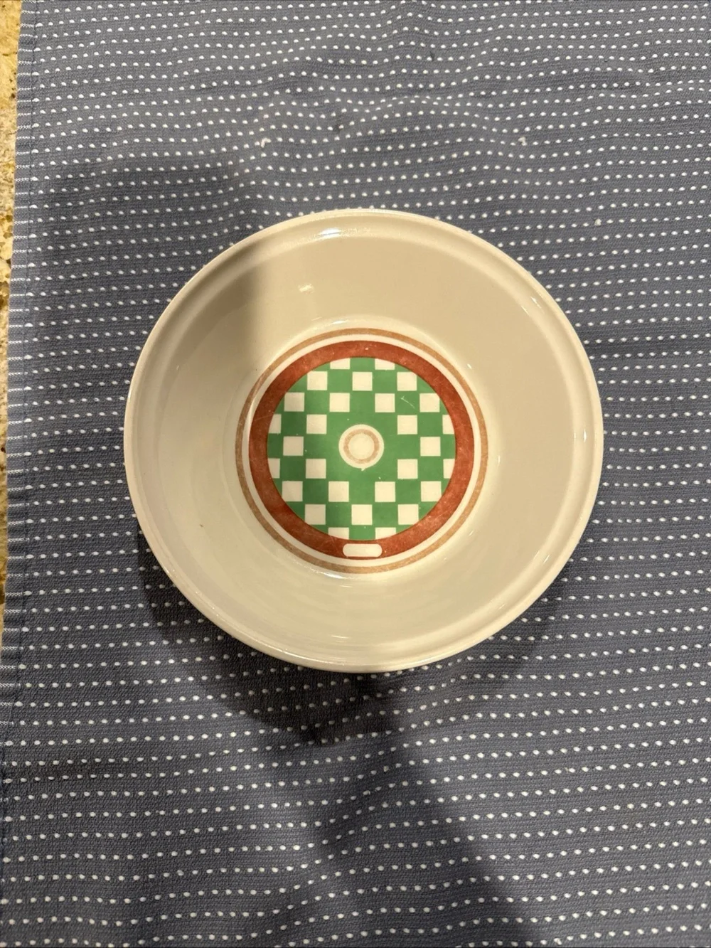Peter Max Bowl by Iroquois China 1960s Vintage Checkerboard Pattern